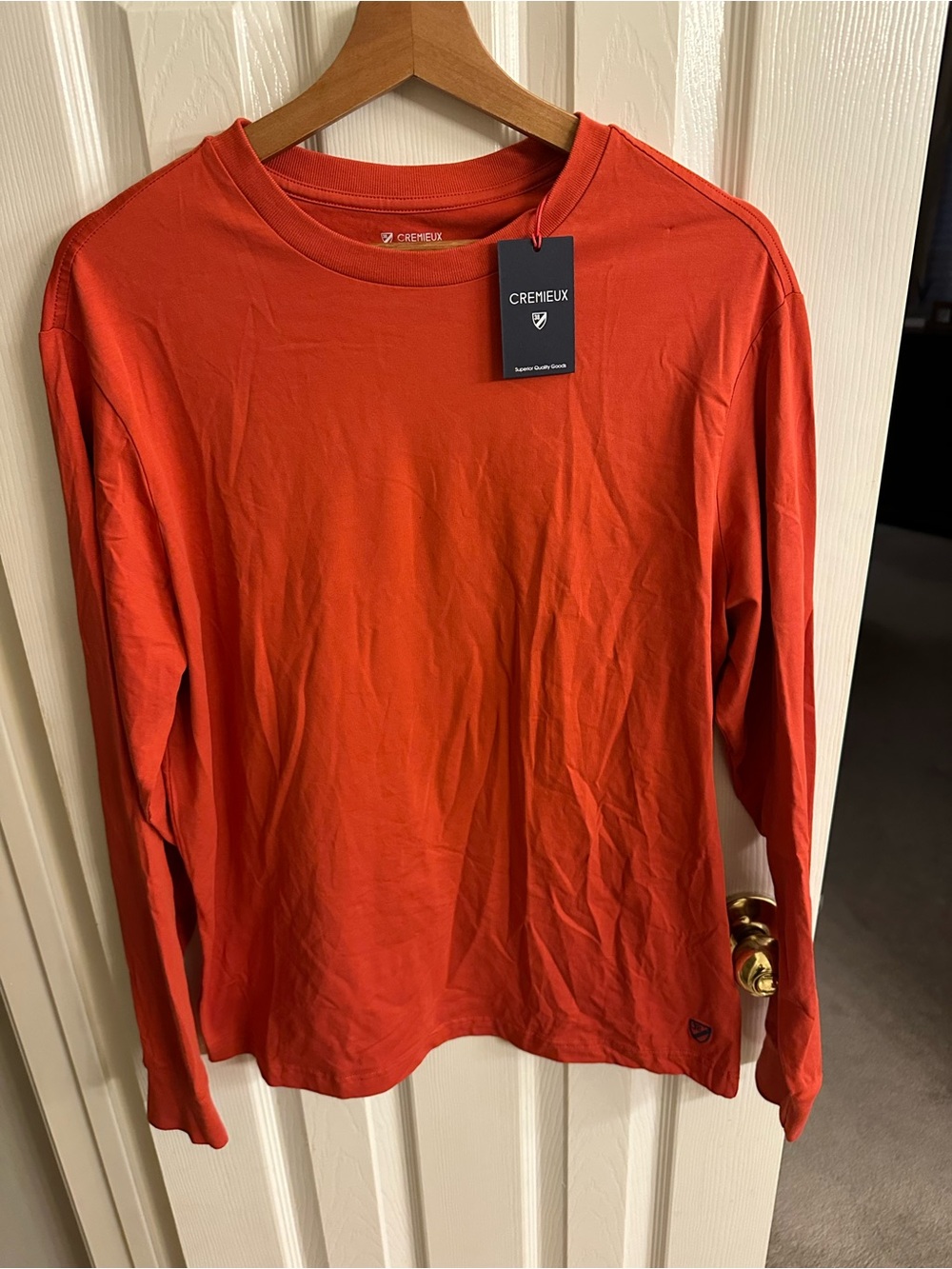 Daniel Cremieux Men’s Long Sleeve Crewneck Shirt - Orange